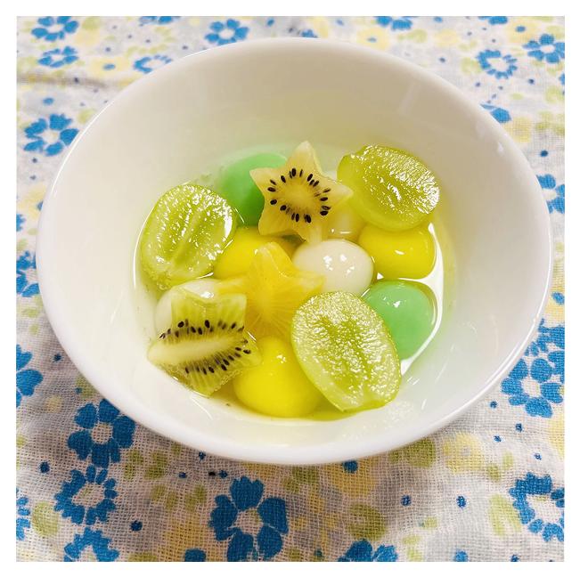 シュワシュワ！3色しらたまフルーツポンチ