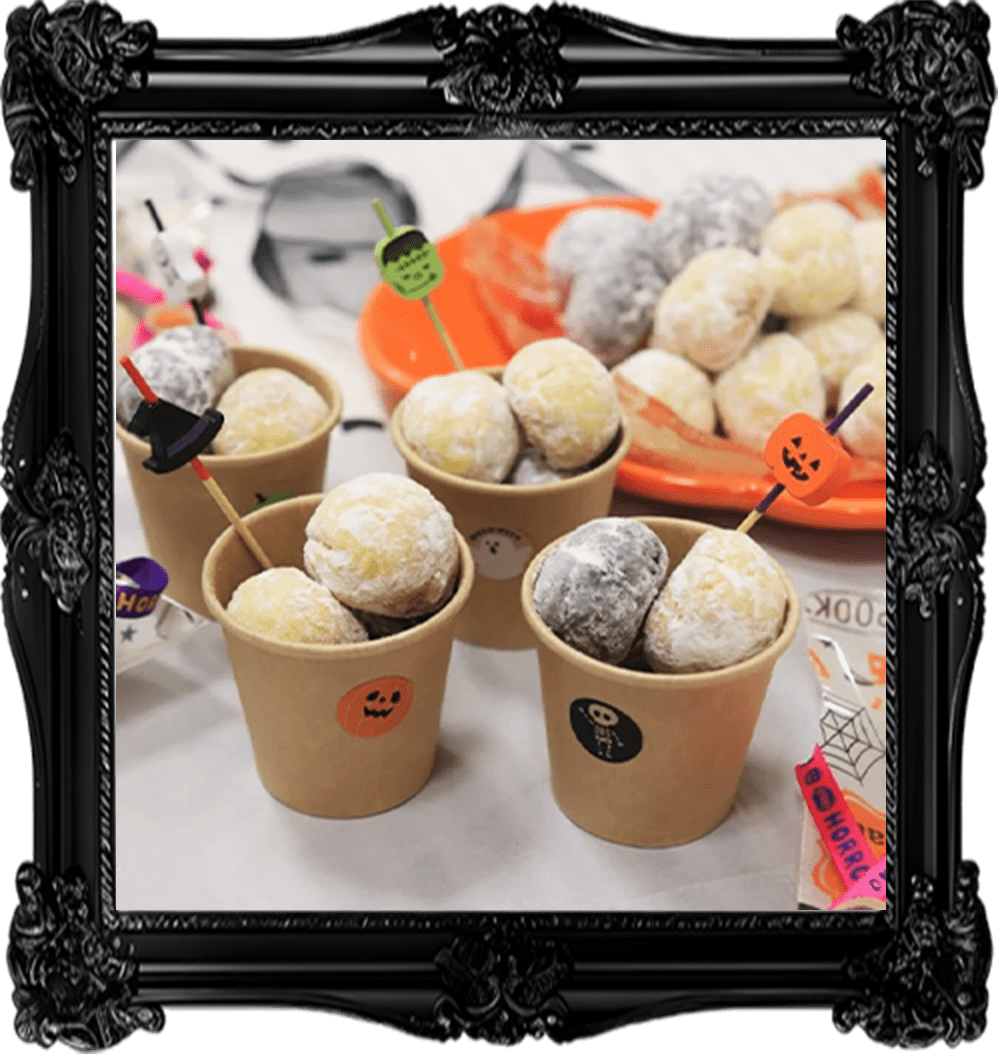 ハロウィンスノーボールクッキー