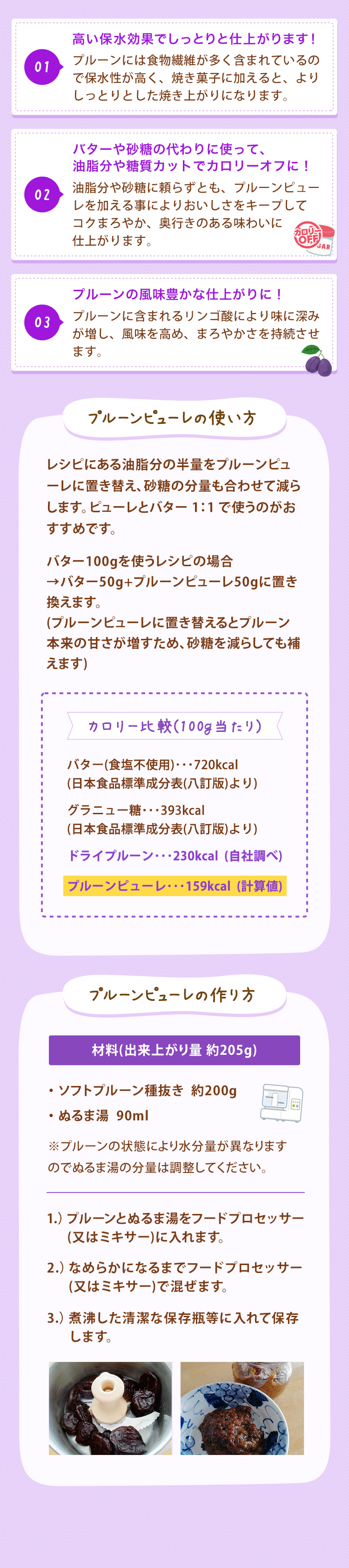 プルーンピューレの特徴・作り方・使い方