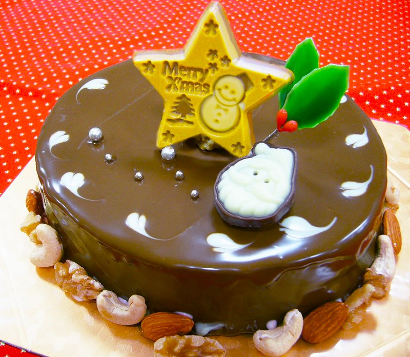 クリスマス　チョコレートケーキ