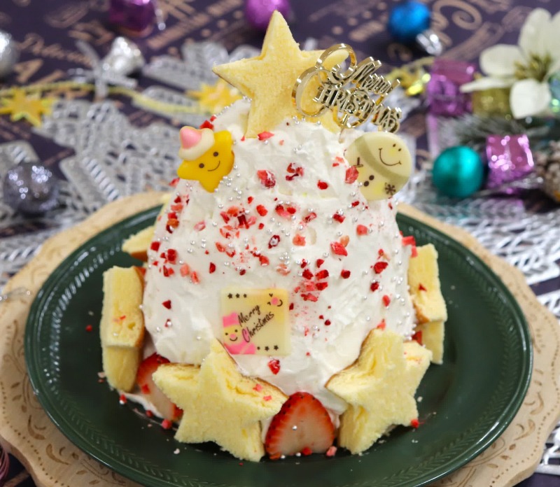 ちぎって簡単！クリスマスツリーケーキ